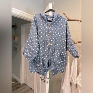 Me & Gee linen polka dot lightweight jacket